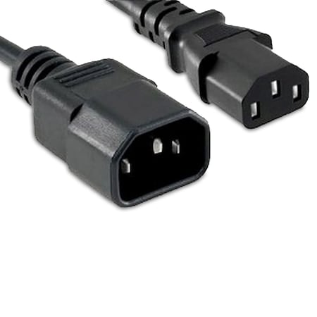 Enet Enet C13 To C14 5Ft Black Power Extension Cord/Cable 250V 18 Awg 10A C13C14-5F-ENC